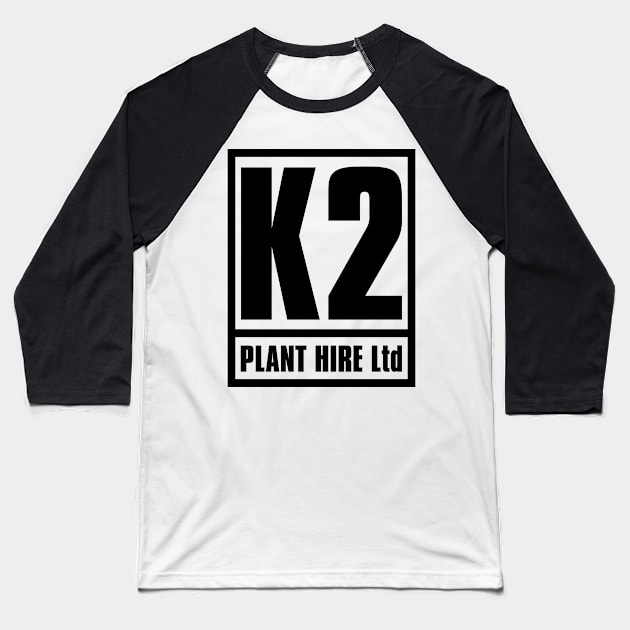 K2 Plant Hire Ltd (transparent logo) Baseball T-Shirt by Stupiditee